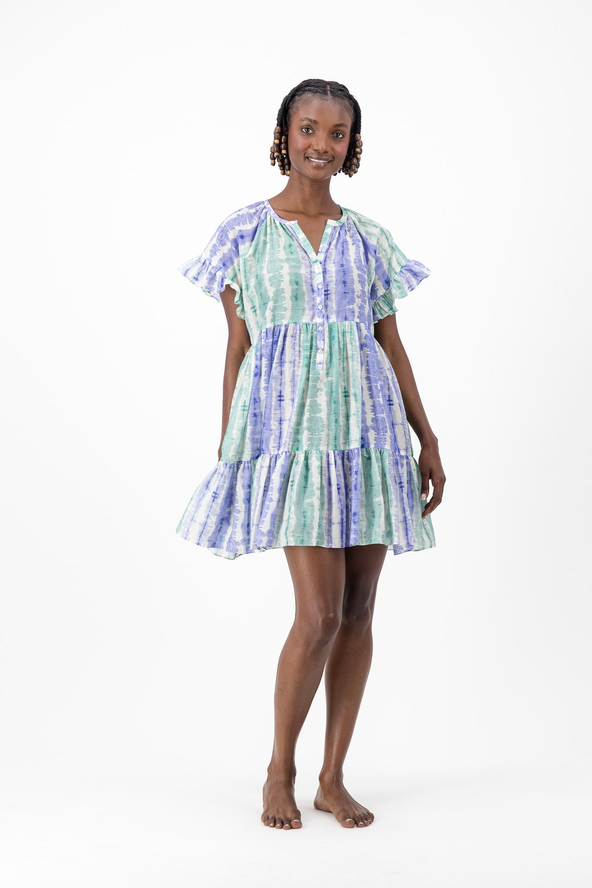 Mally Dress - Blue Tie Dye