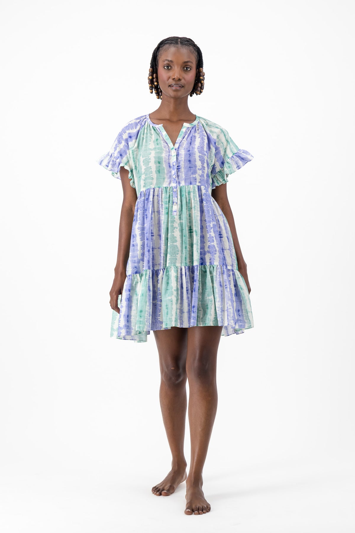 Mally Dress - Blue Tie Dye