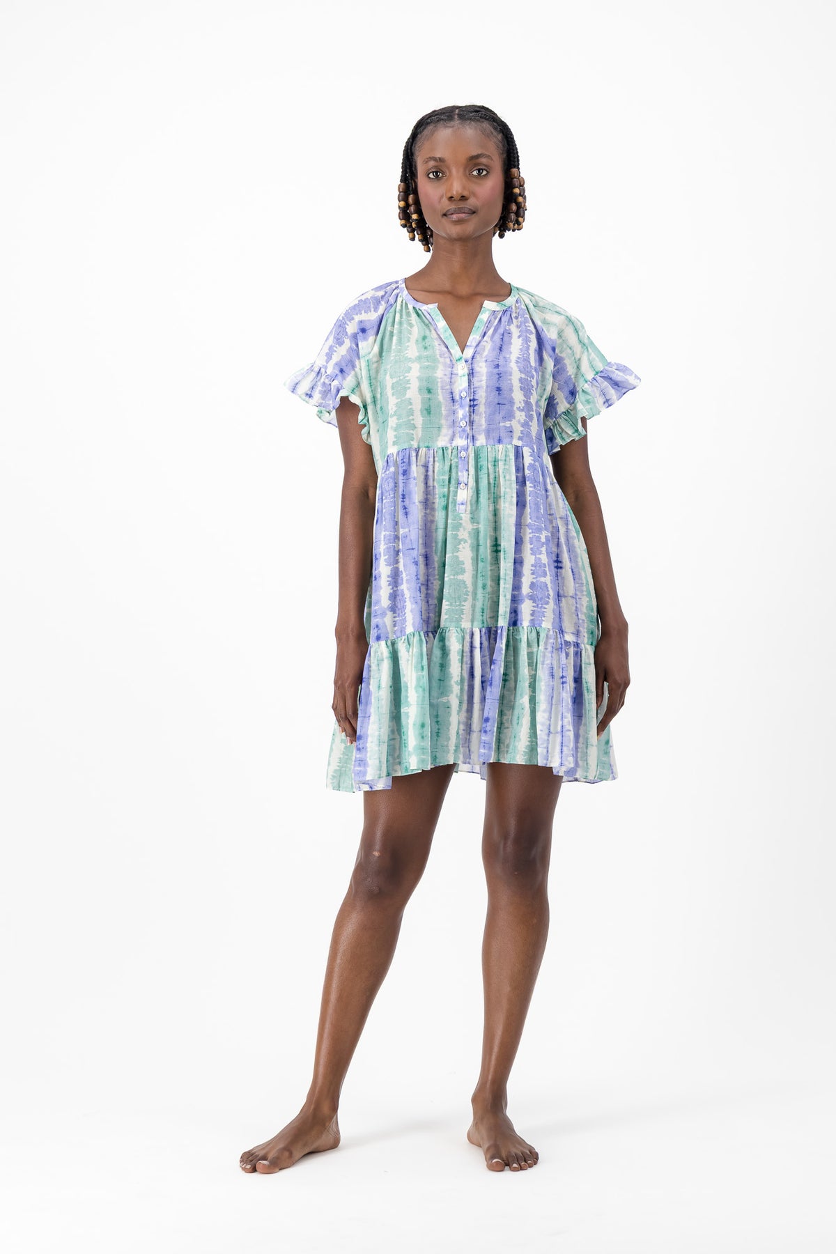 Mally Dress - Blue Tie Dye