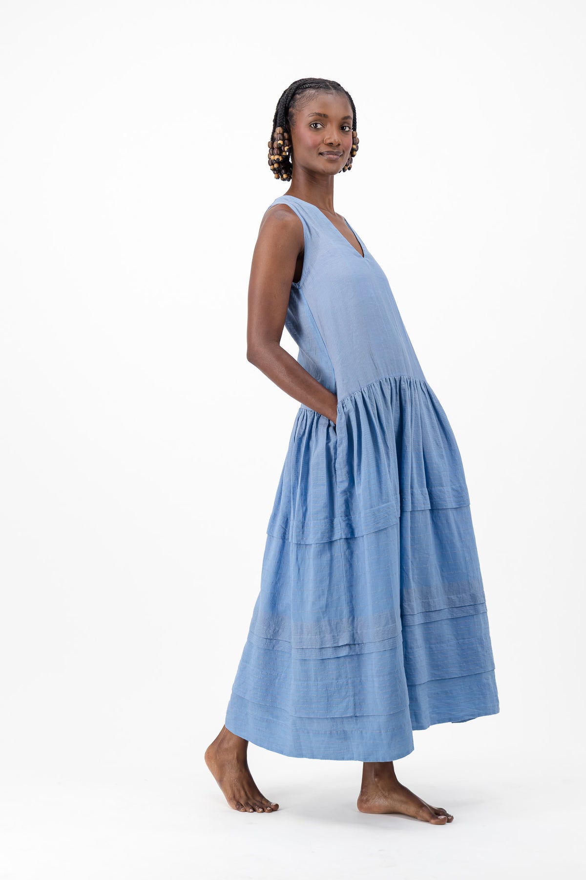 June Bug Handloom - Hydrangea Lurex