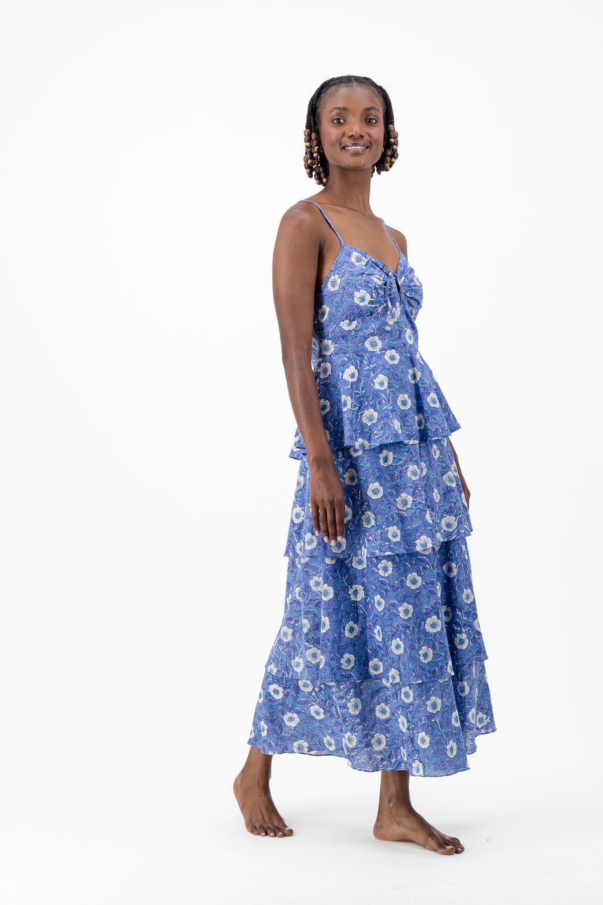Sun Frill Dress - Royal Bloom