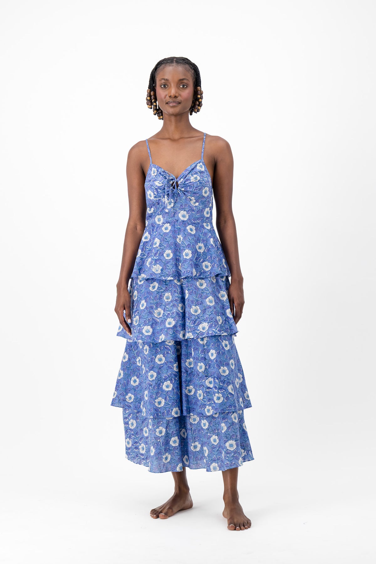 Sun Frill Dress - Royal Bloom