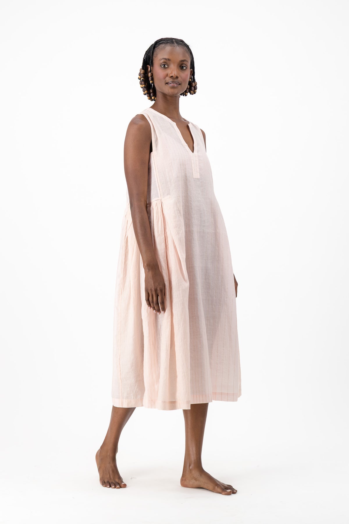 Viola Dress - Soft Pink Glitter