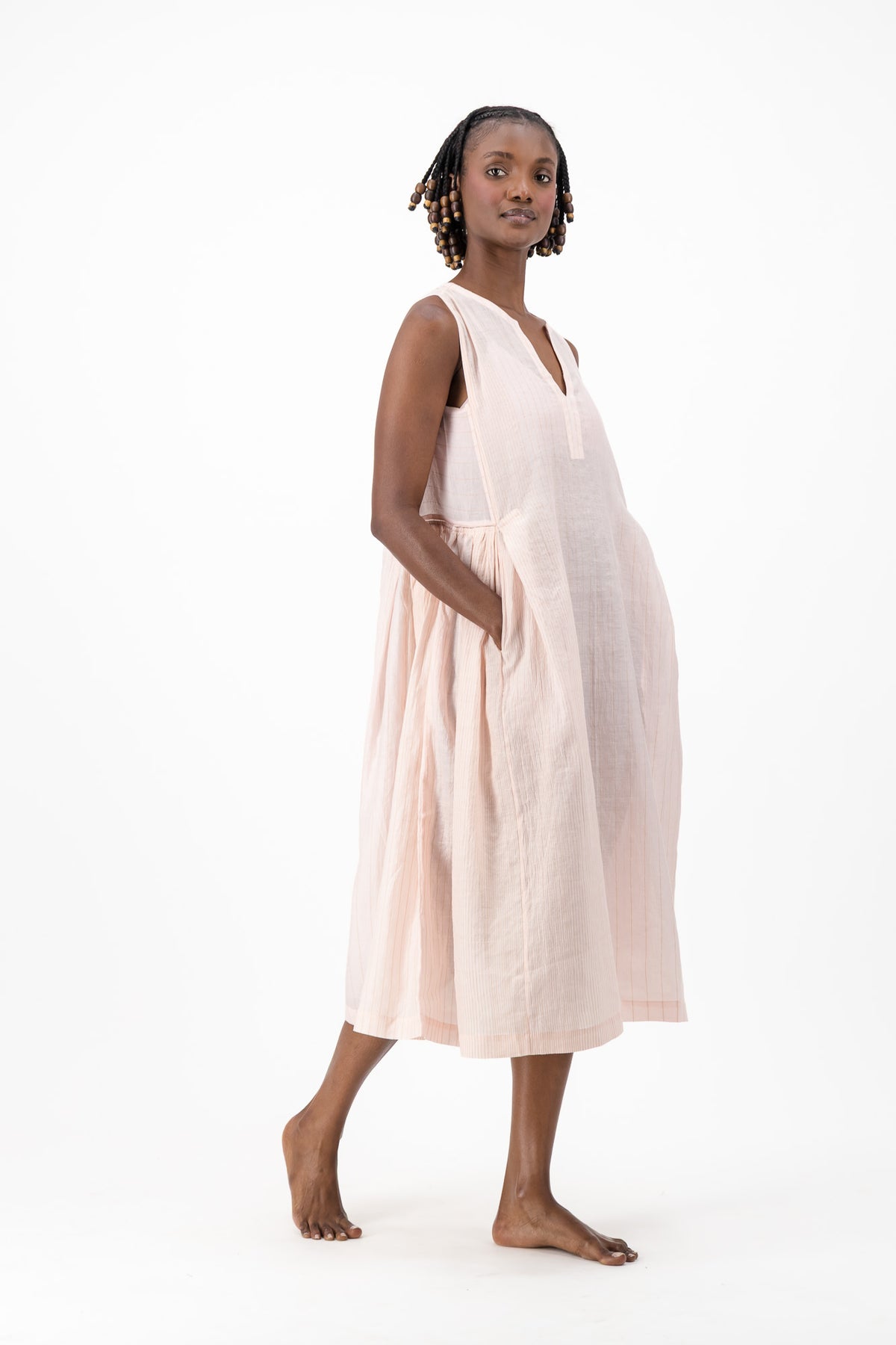 Viola Dress - Soft Pink Glitter