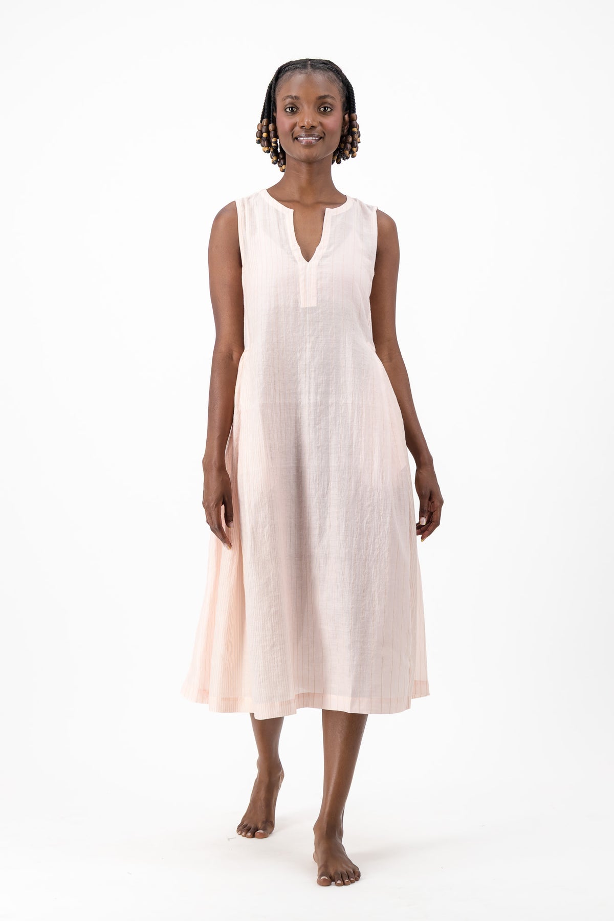 Viola Dress - Soft Pink Glitter