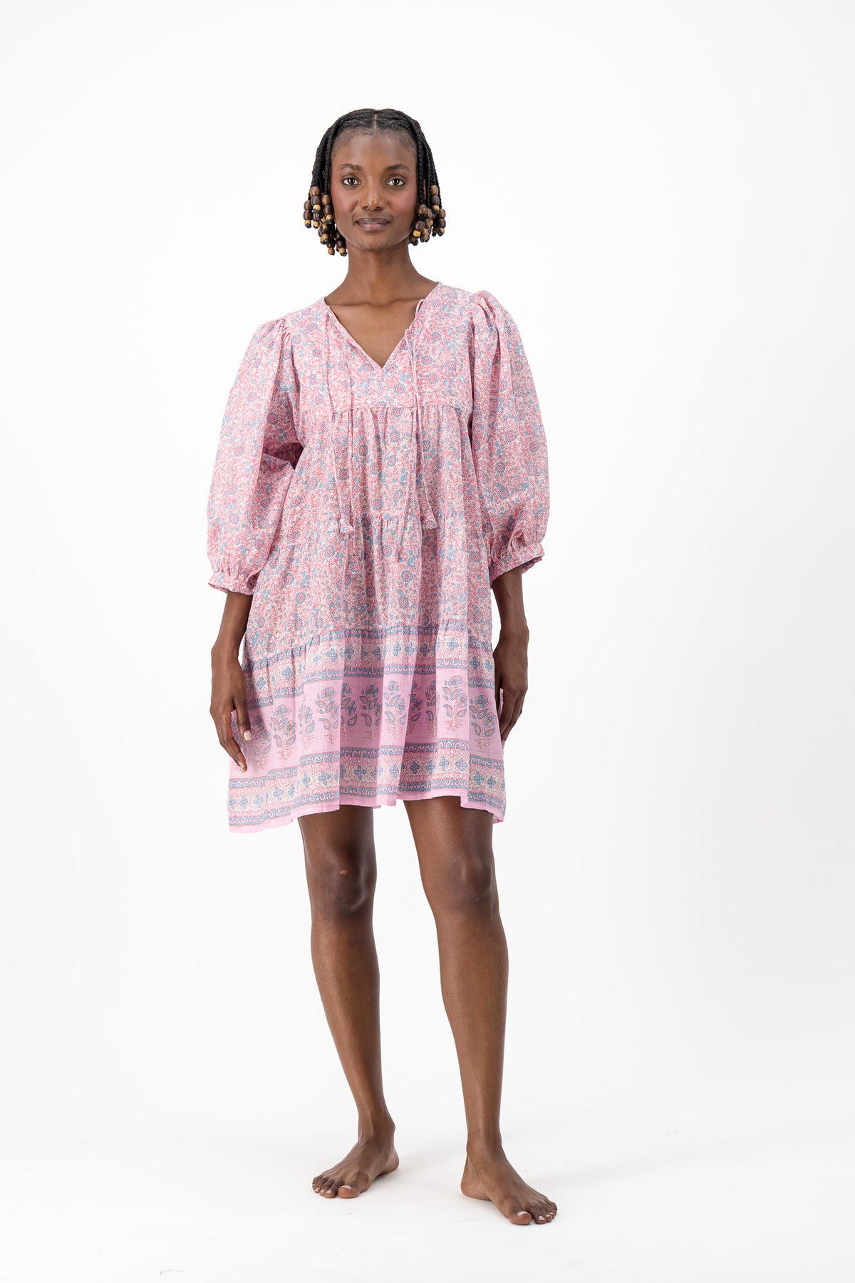 Mini Dress - Pink Flower
