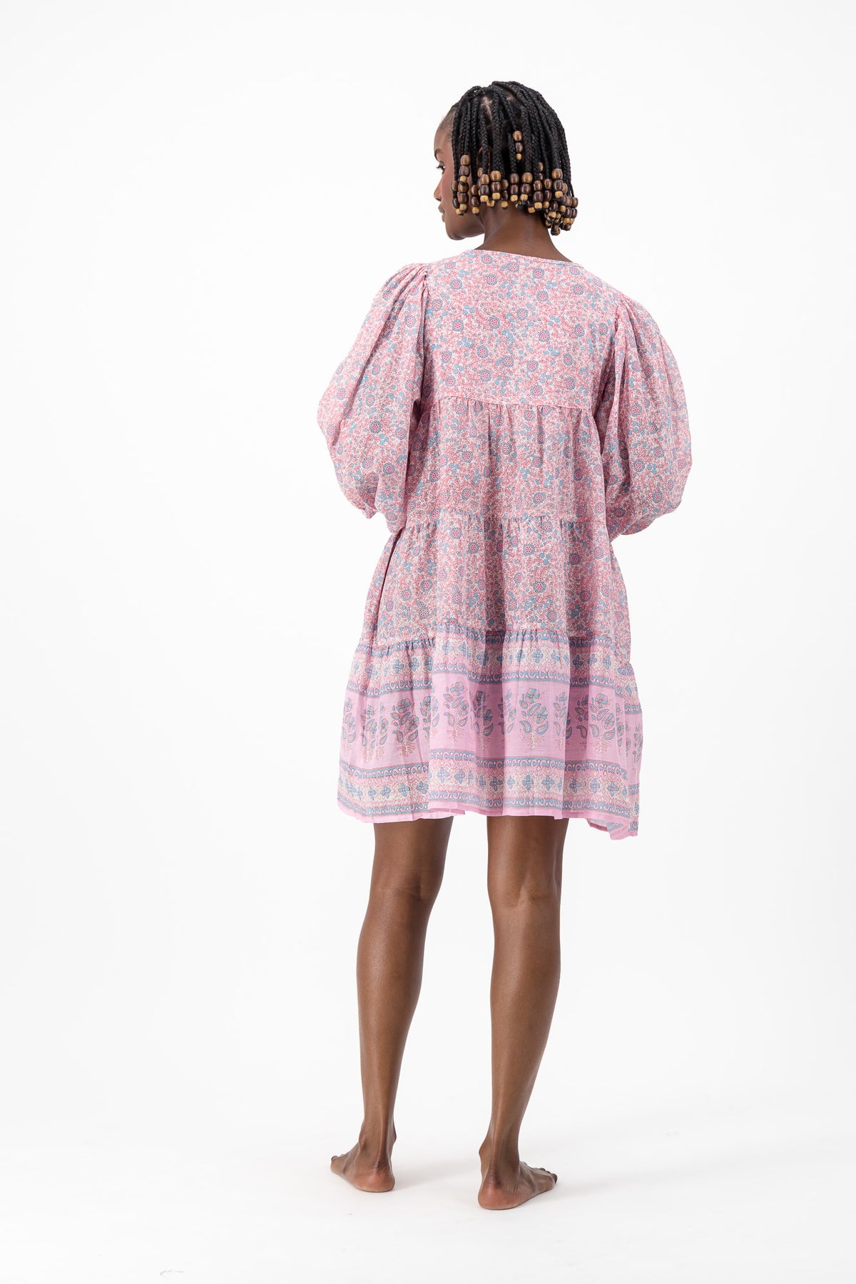 Mini Dress - Pink Flower