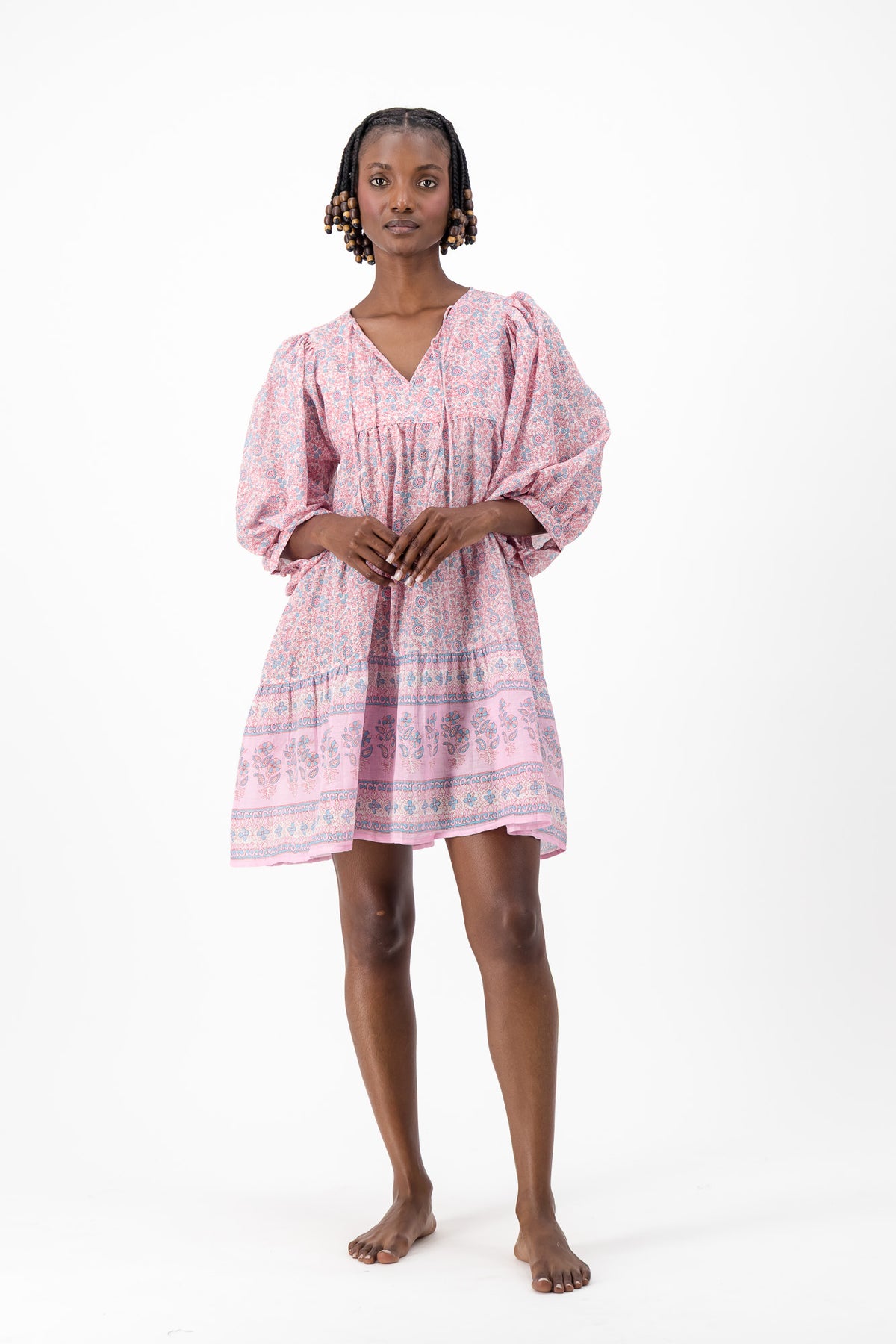 Mini Dress - Pink Flower
