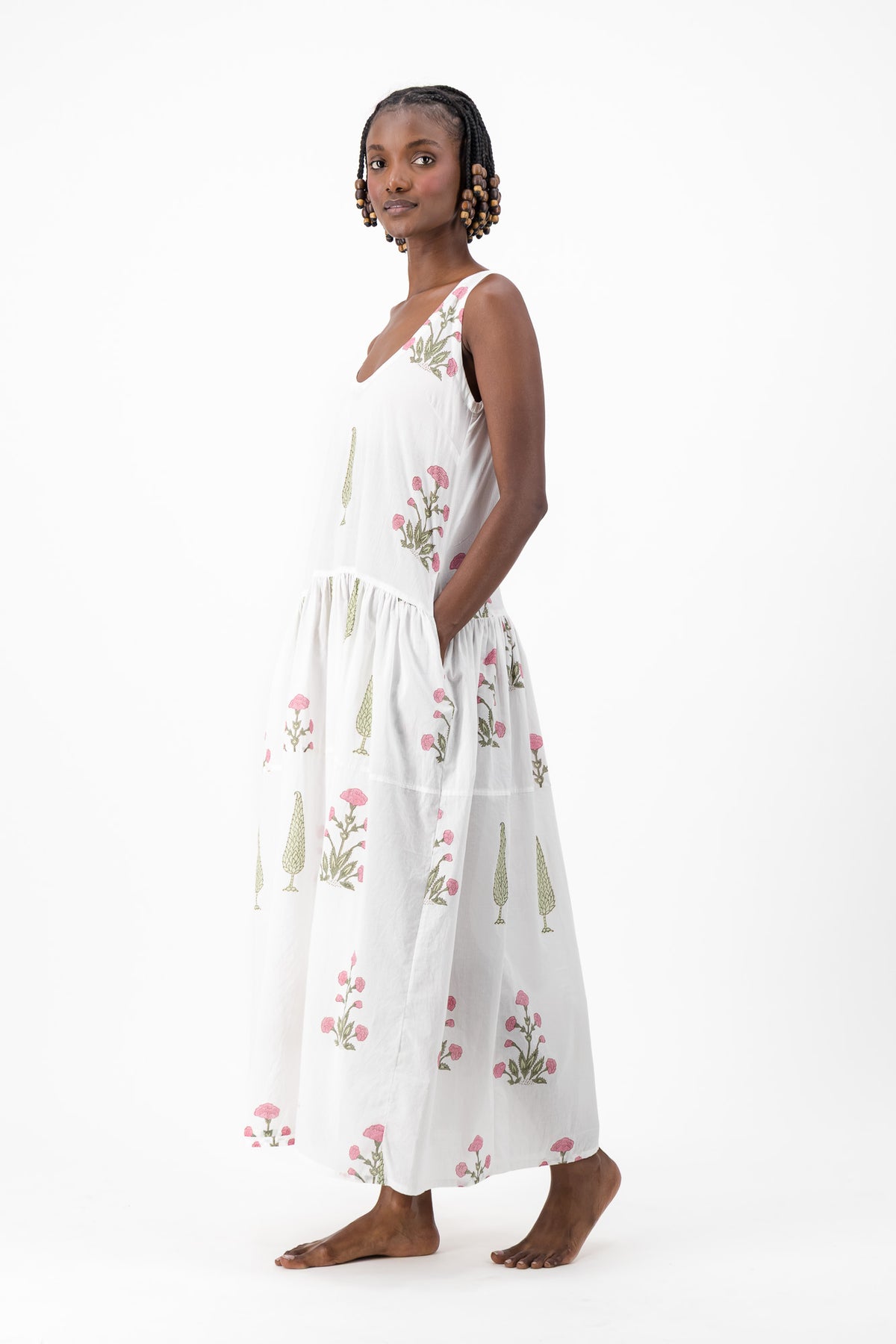 Vest Dress - Flower Party