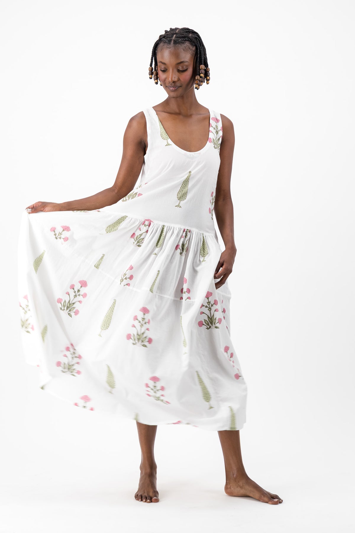Vest Dress - Flower Party