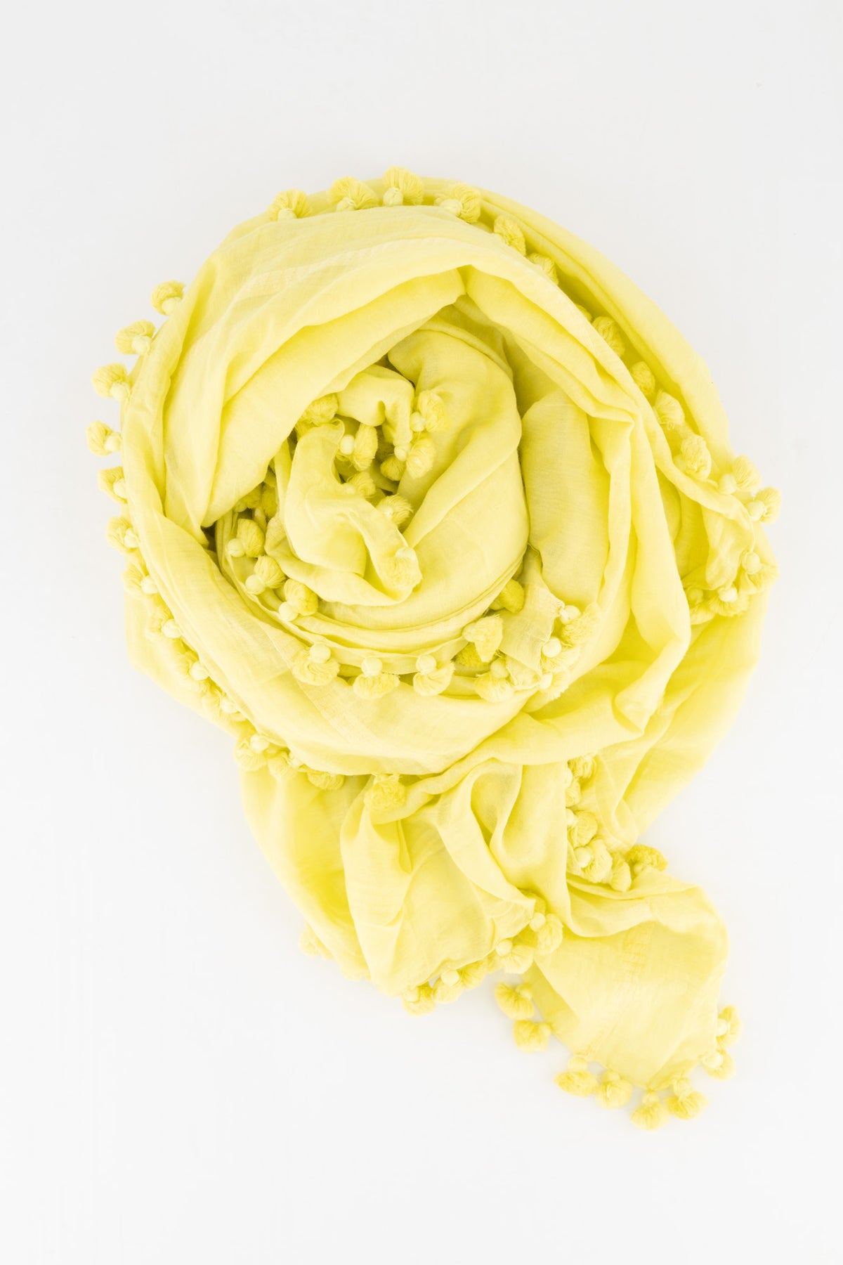 Cotton Silk Handloom Stole - Lime