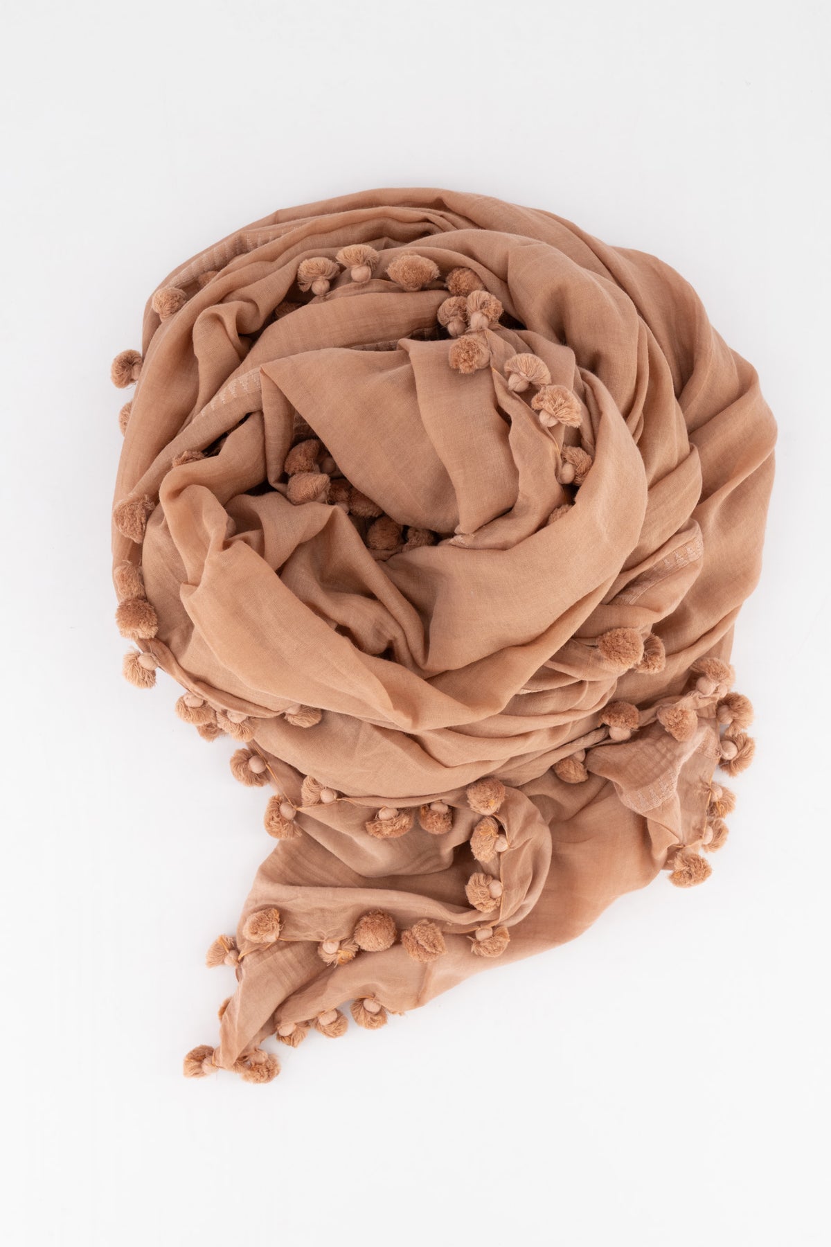 Cotton Silk Handloom Stole - Coffee