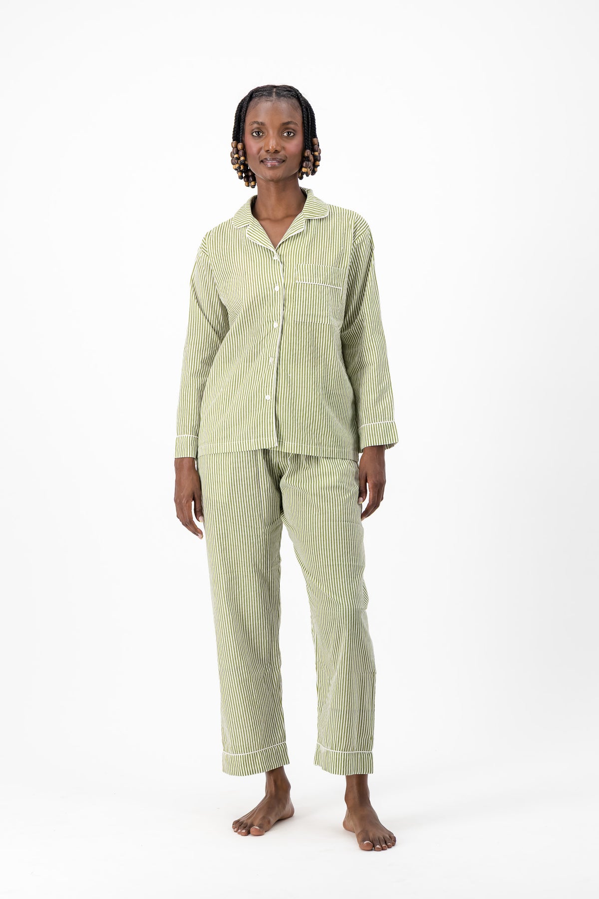 Pyjamas - Mint Stripe