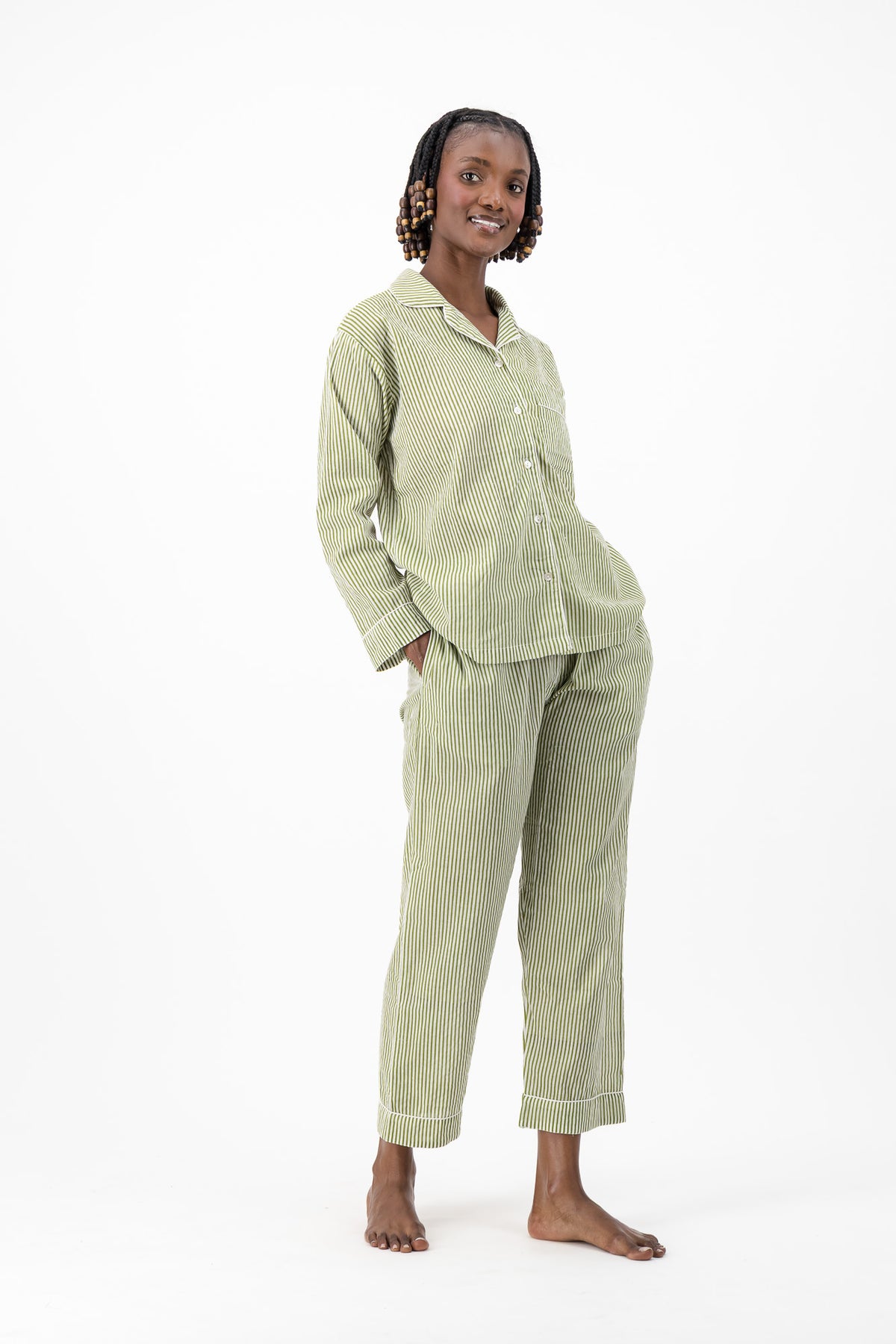 Pyjamas - Mint Stripe