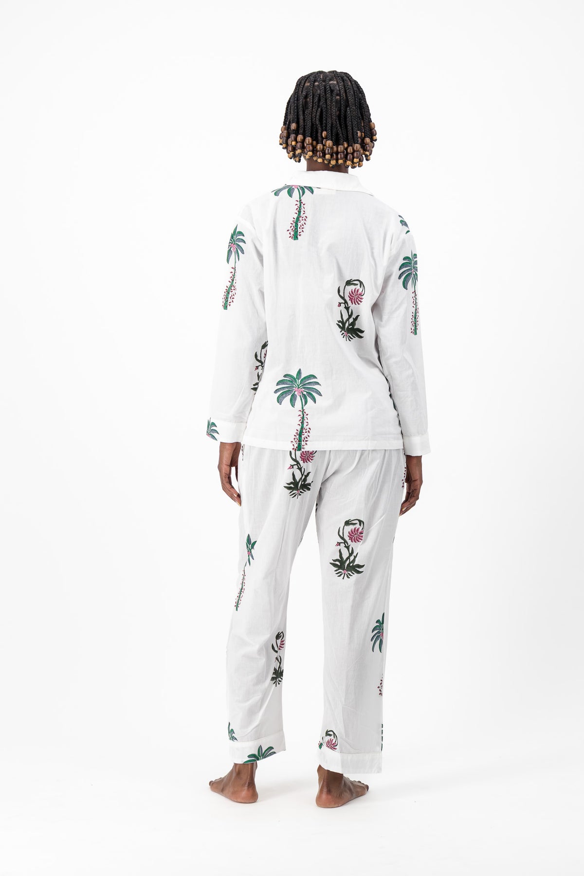 Pyjamas - Red Flower with Palms