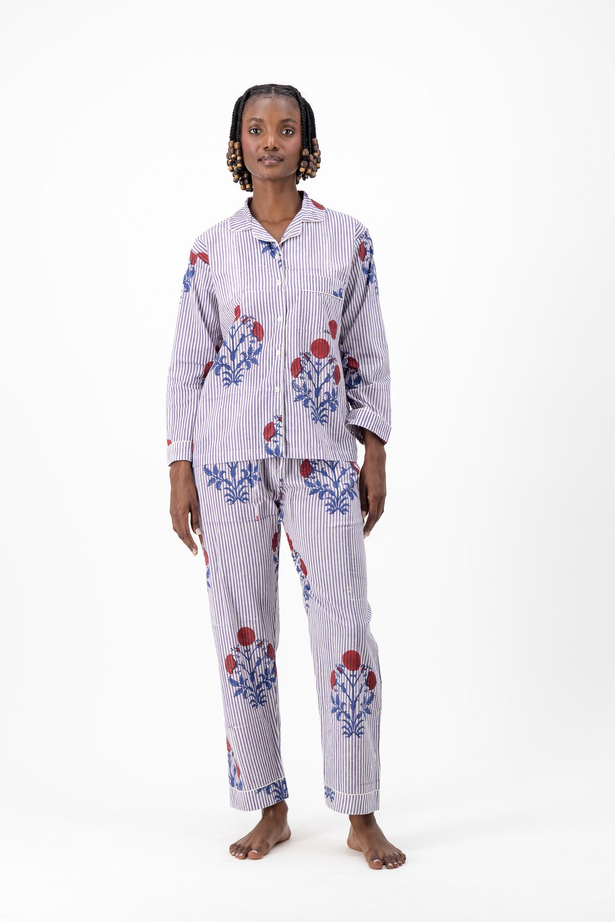 Pyjamas - Pink Stripe Flower