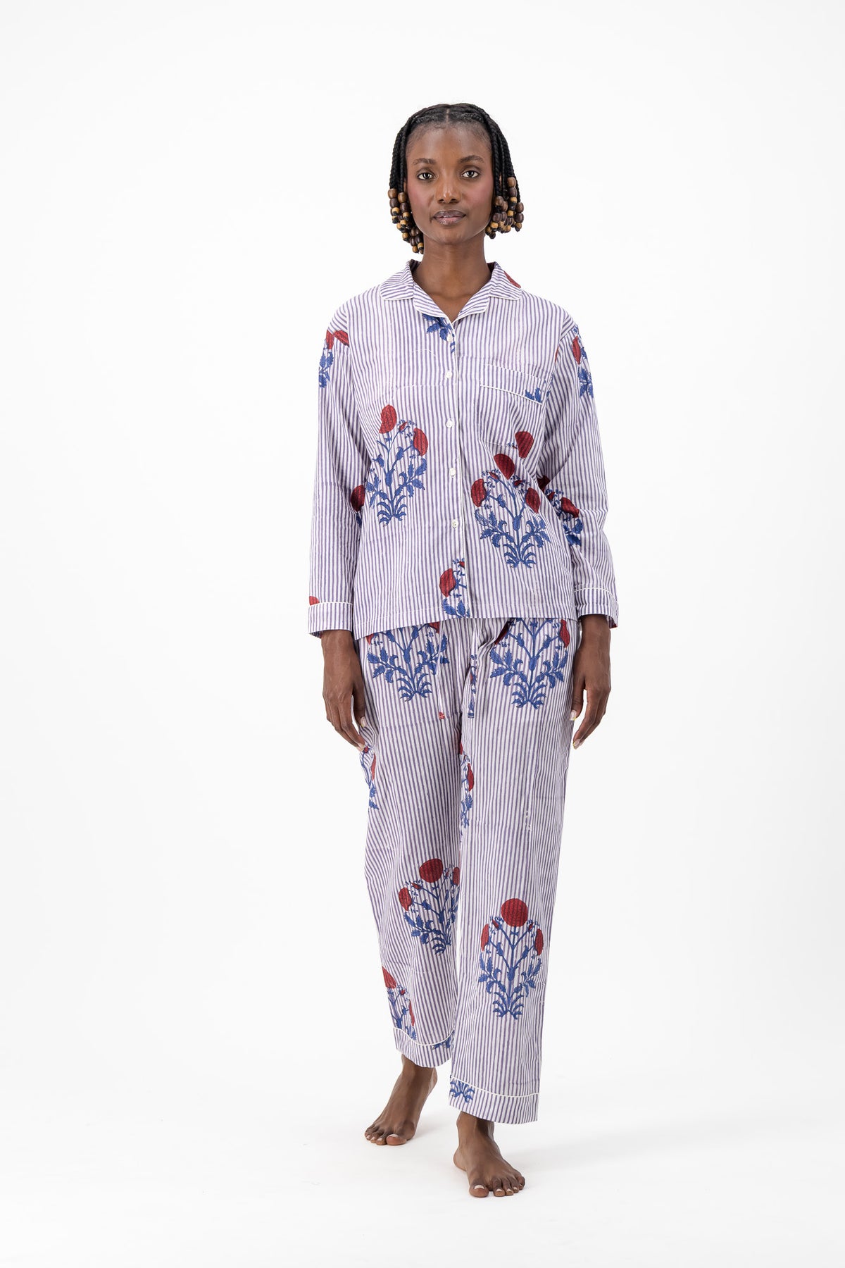 Pyjamas - Pink Stripe Flower