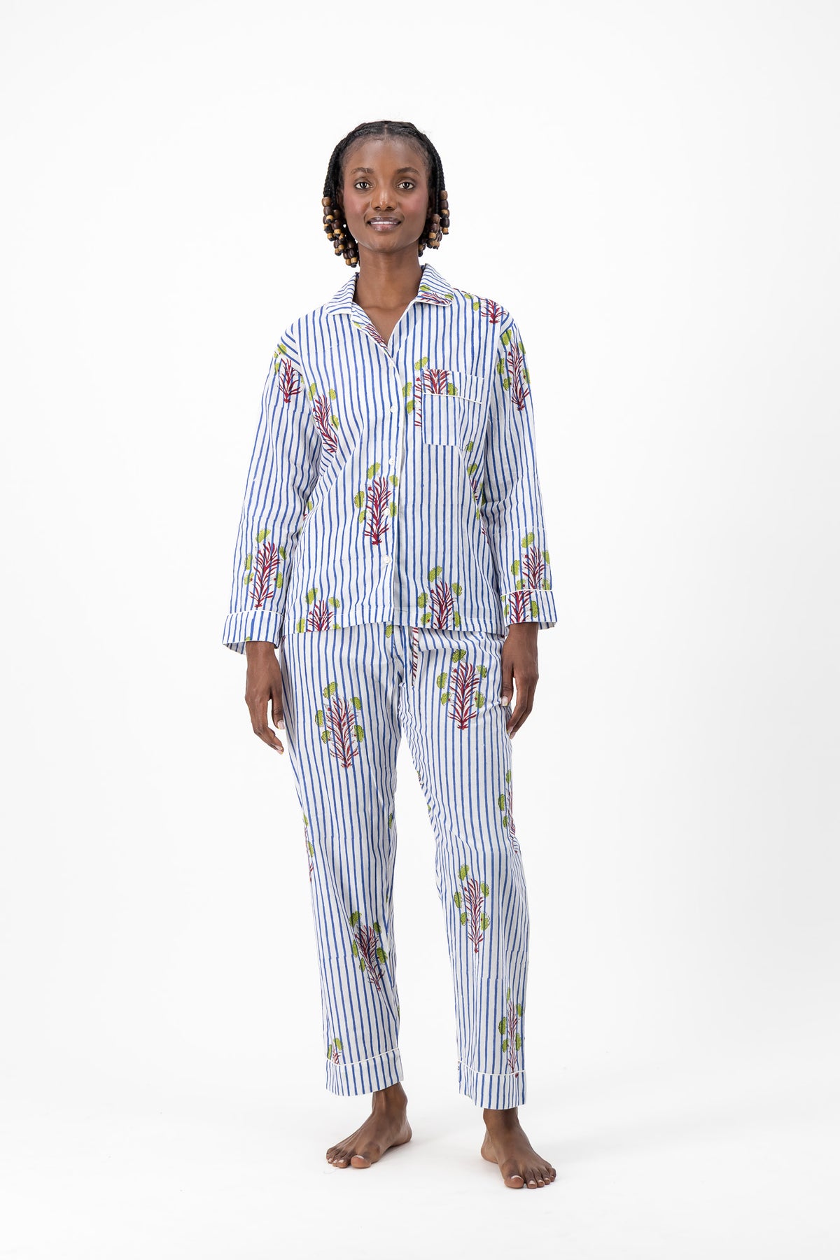 Pyjamas - Blue Stripe Mughal