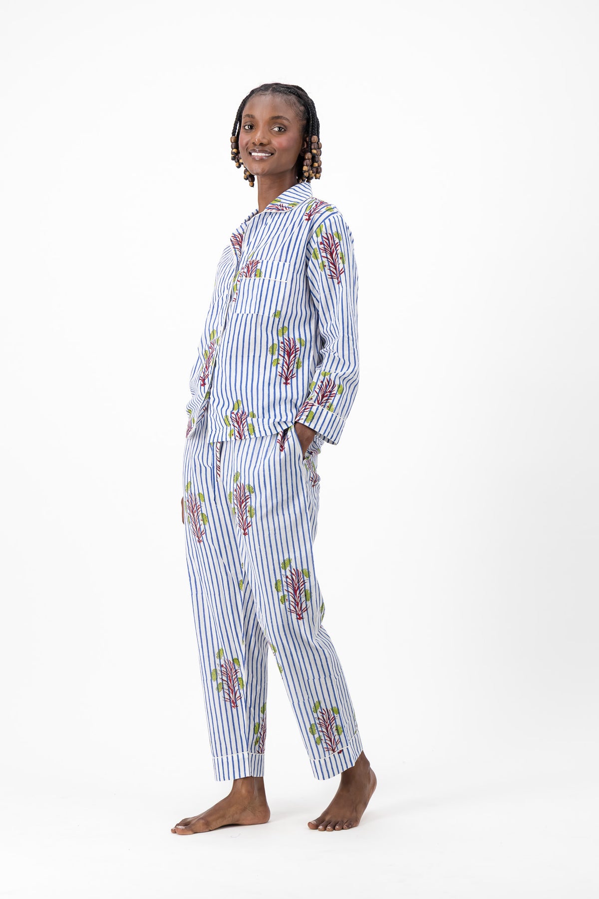 Pyjamas - Blue Stripe Mughal