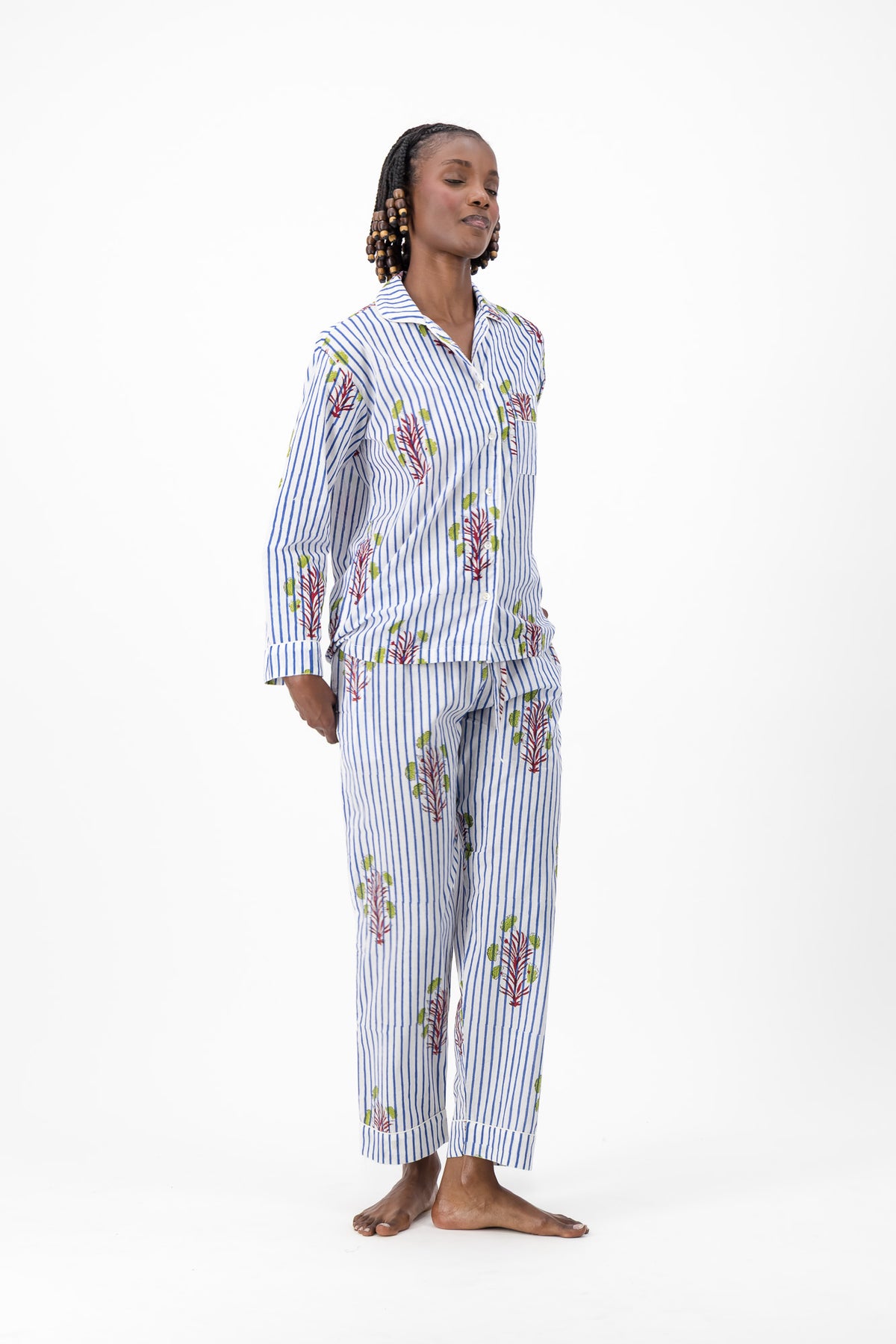 Pyjamas - Blue Stripe Mughal