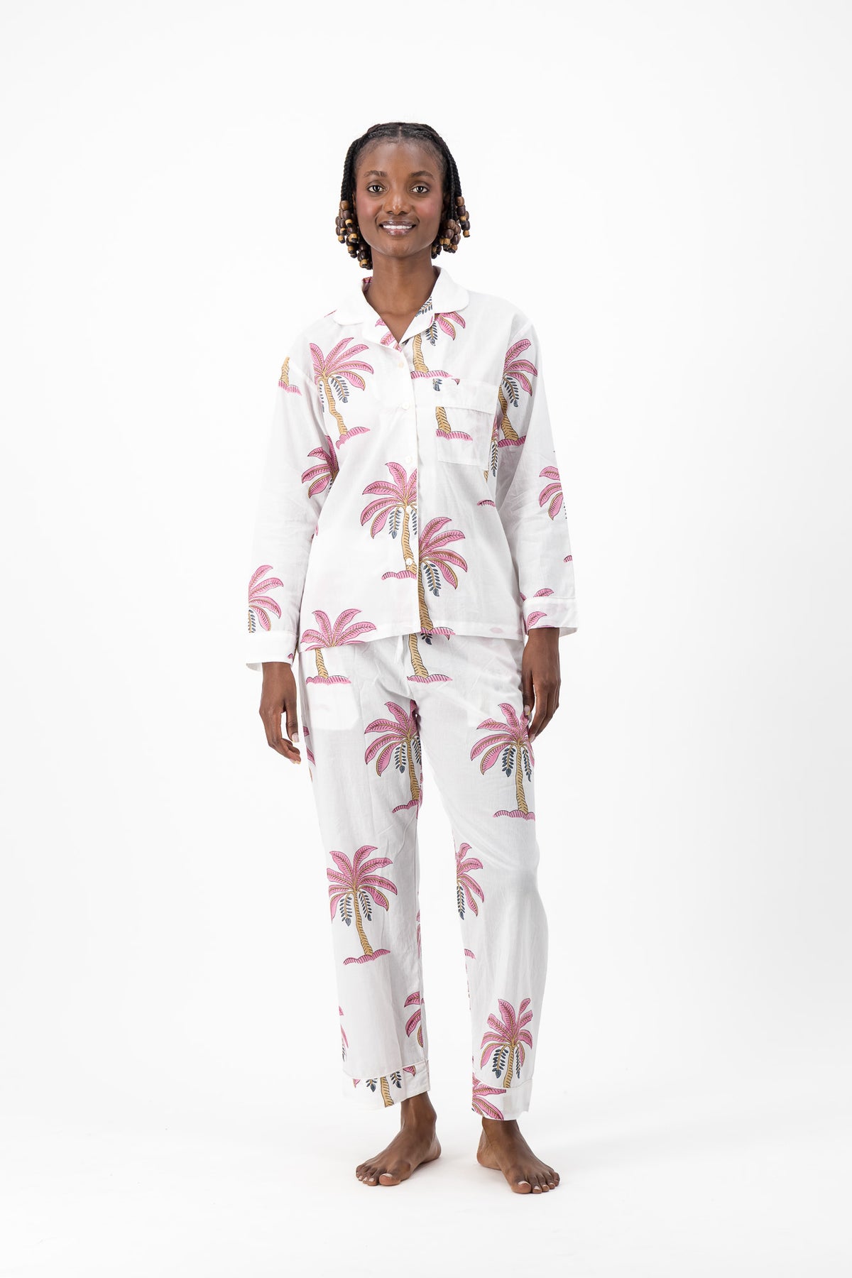 Pyjamas - Cerise Pink Palms