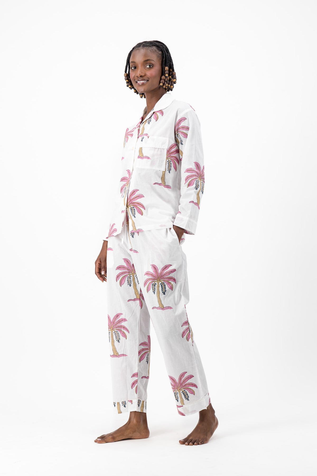 Pyjamas - Cerise Pink Palms