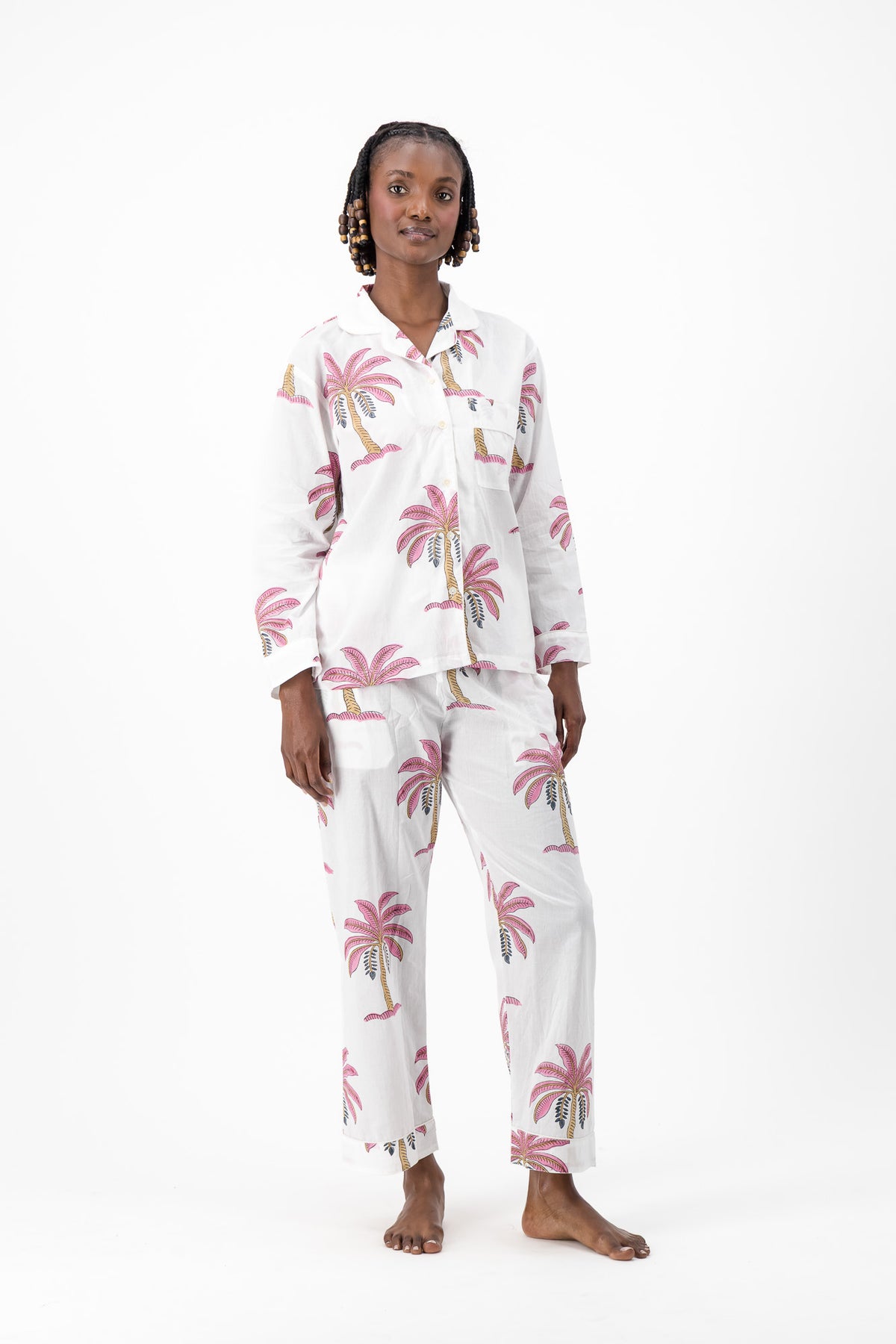 Pyjamas - Cerise Pink Palms