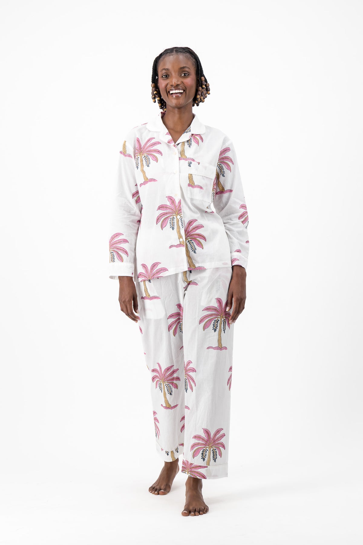 Pyjamas - Cerise Pink Palms