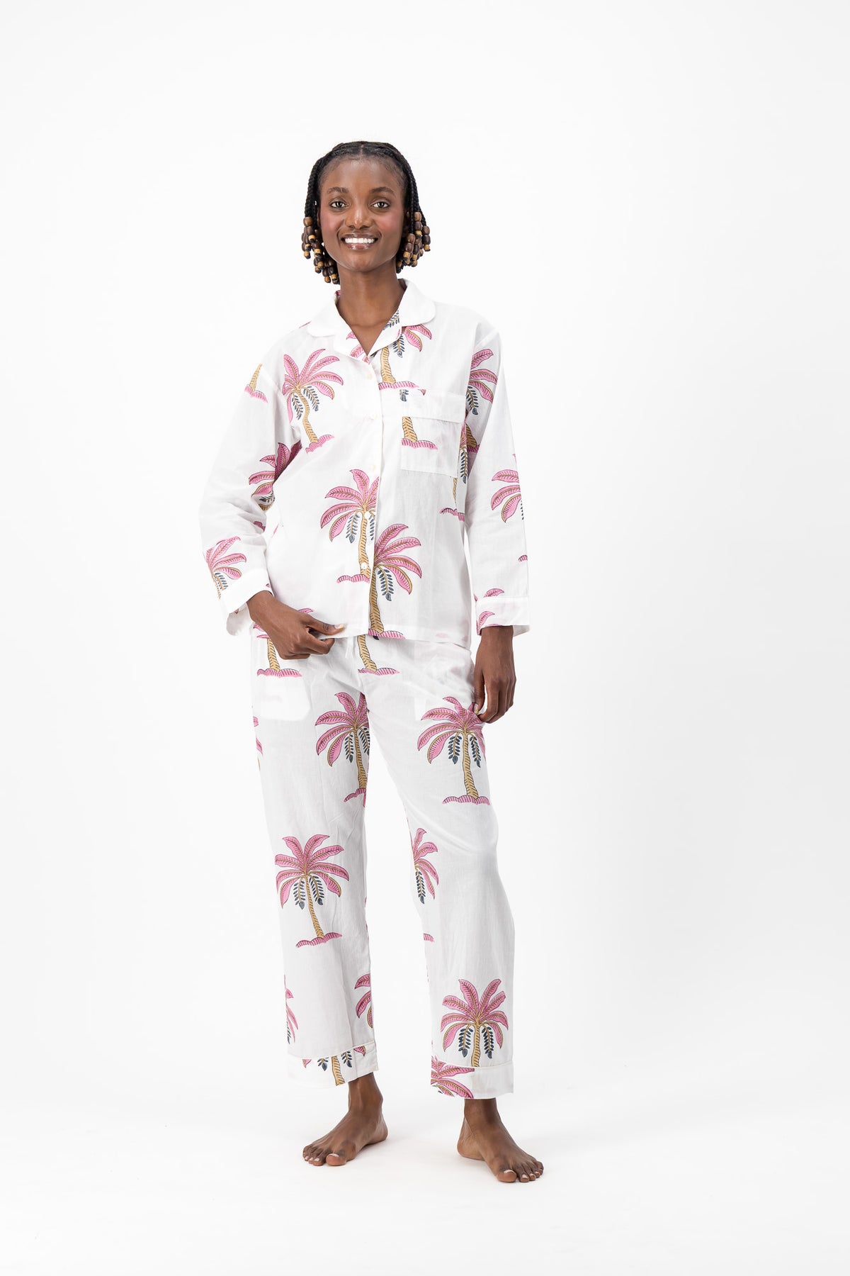 Pyjamas - Cerise Pink Palms