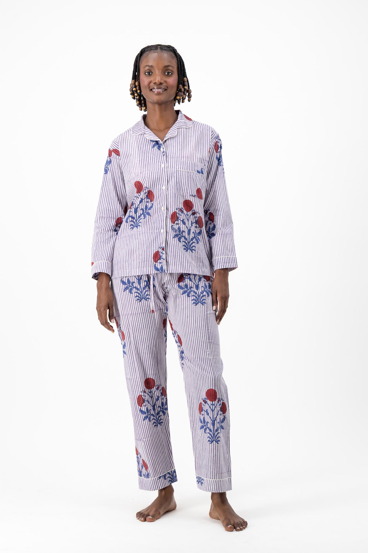 Pyjamas - Pink Stripe Flower