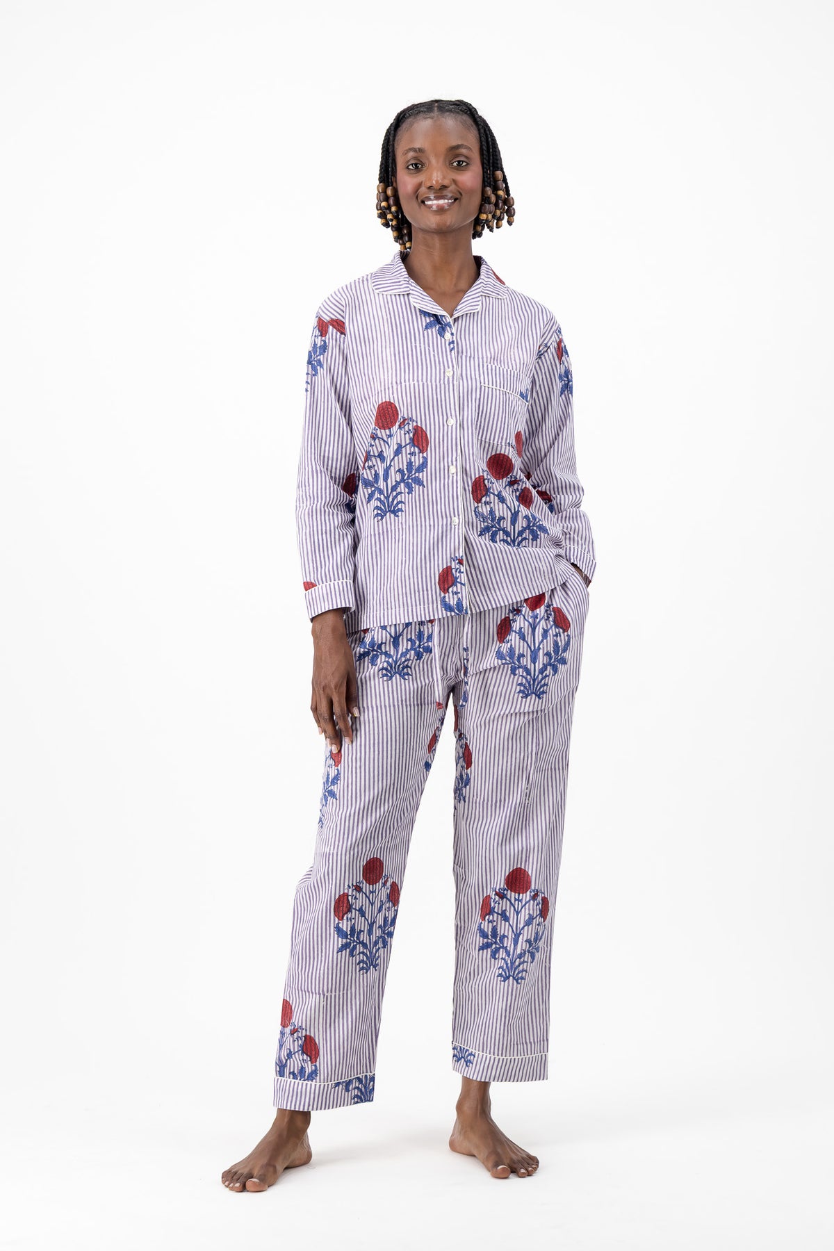 Pyjamas - Pink Stripe Flower