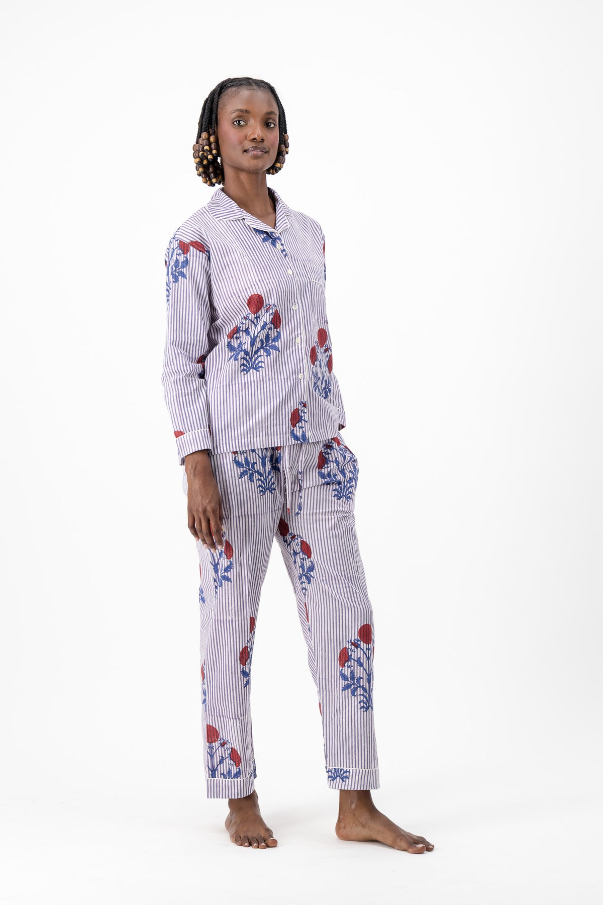 Pyjamas - Pink Stripe Flower