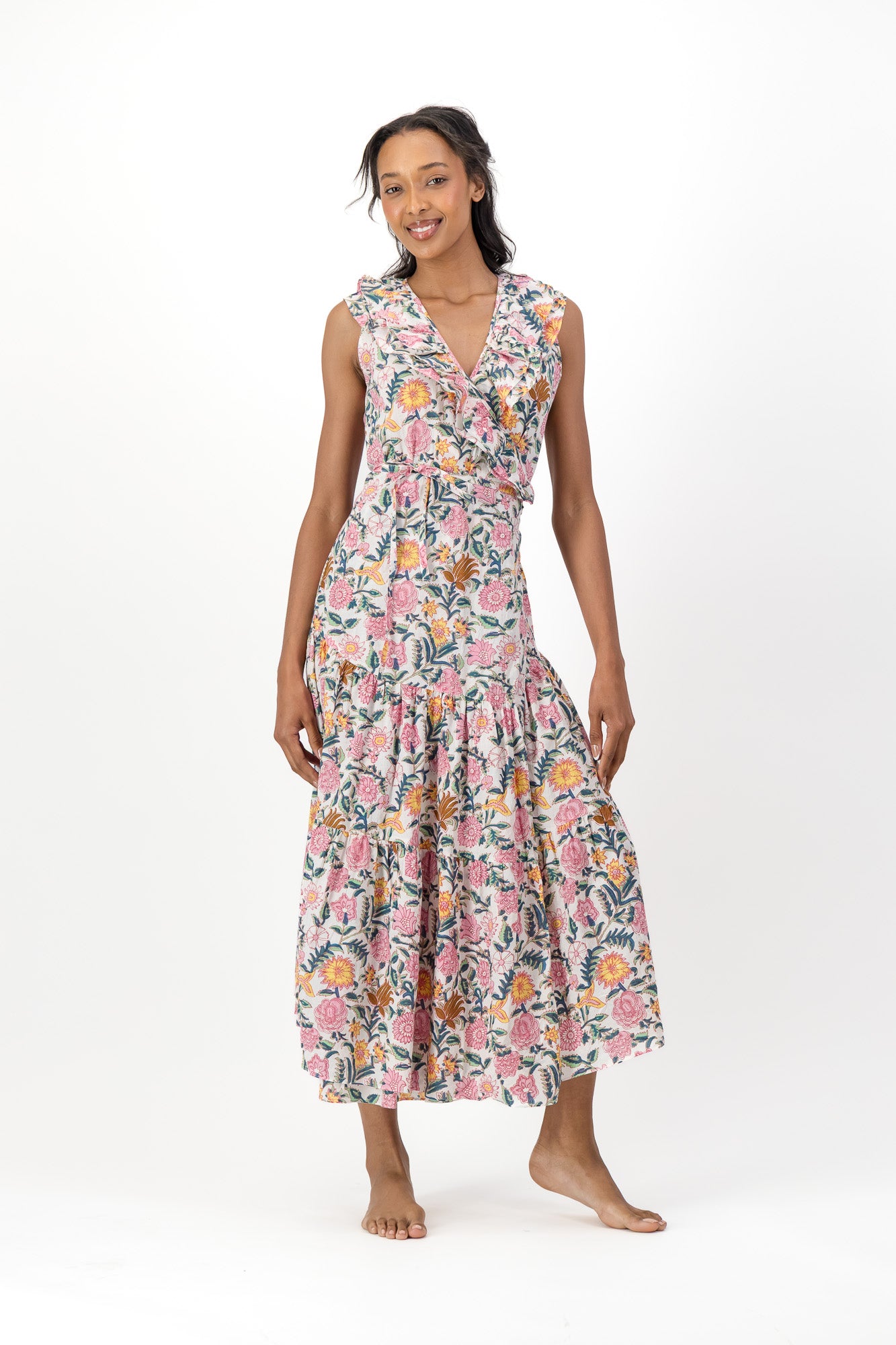 Frill Wrap Dress - Summer in Sienna