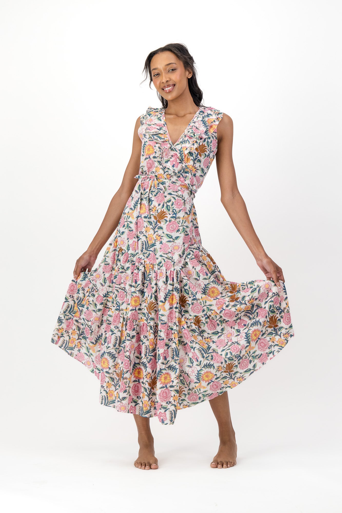Frill Wrap Dress - Summer in Sienna
