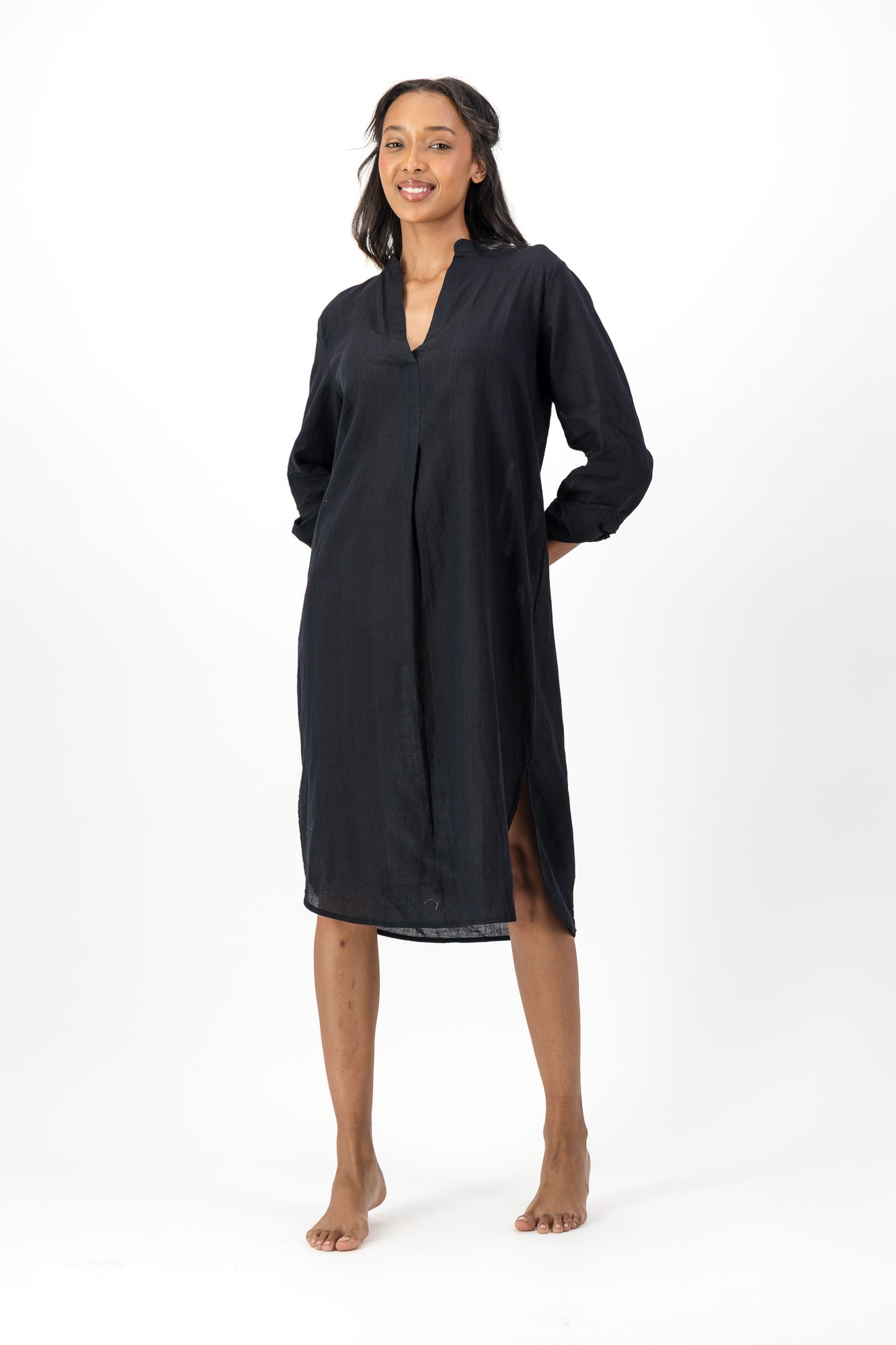 Noa Dress Handloom - Black