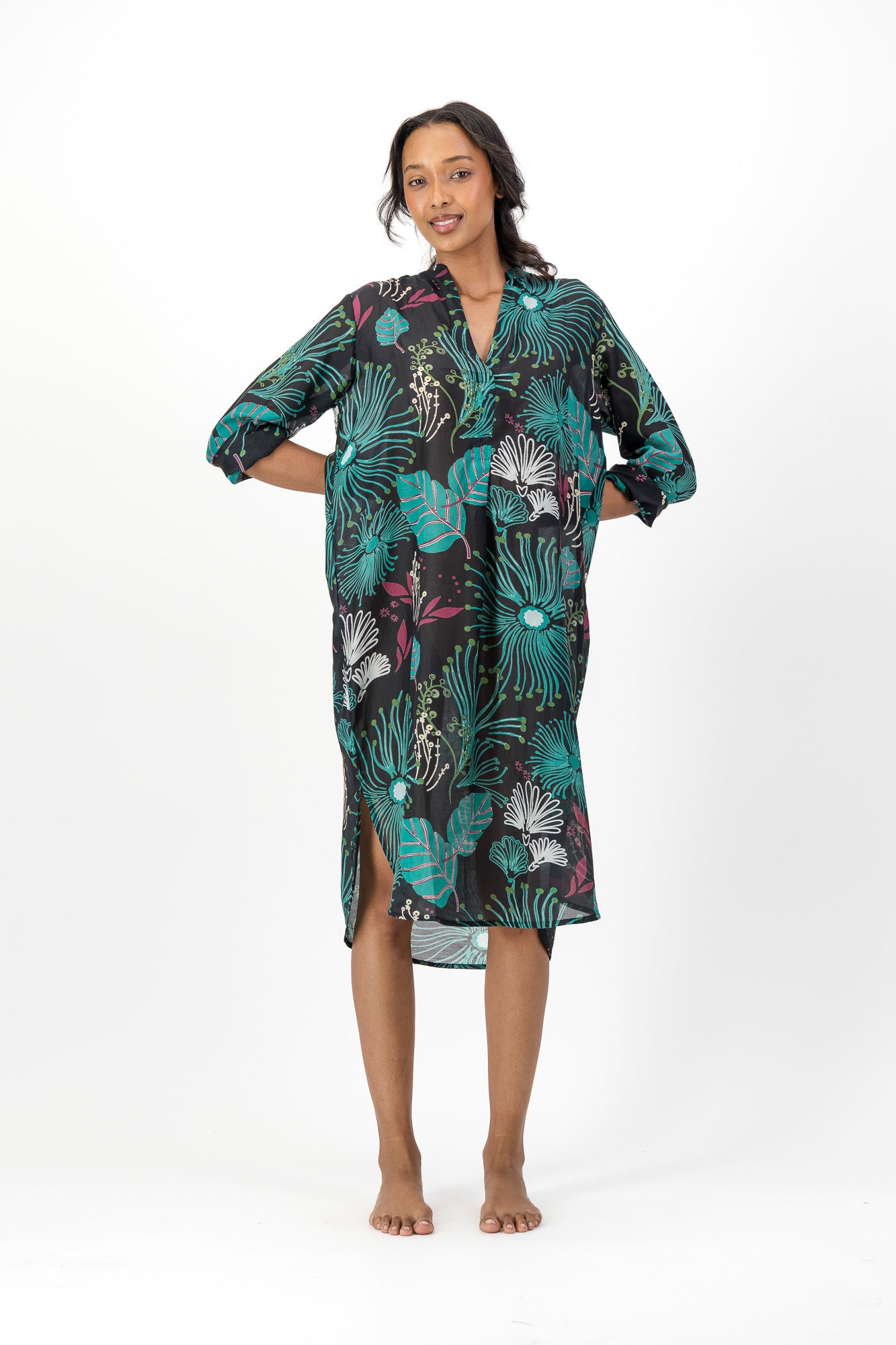 Noa Dress Silk Cotton - Japanese Dream