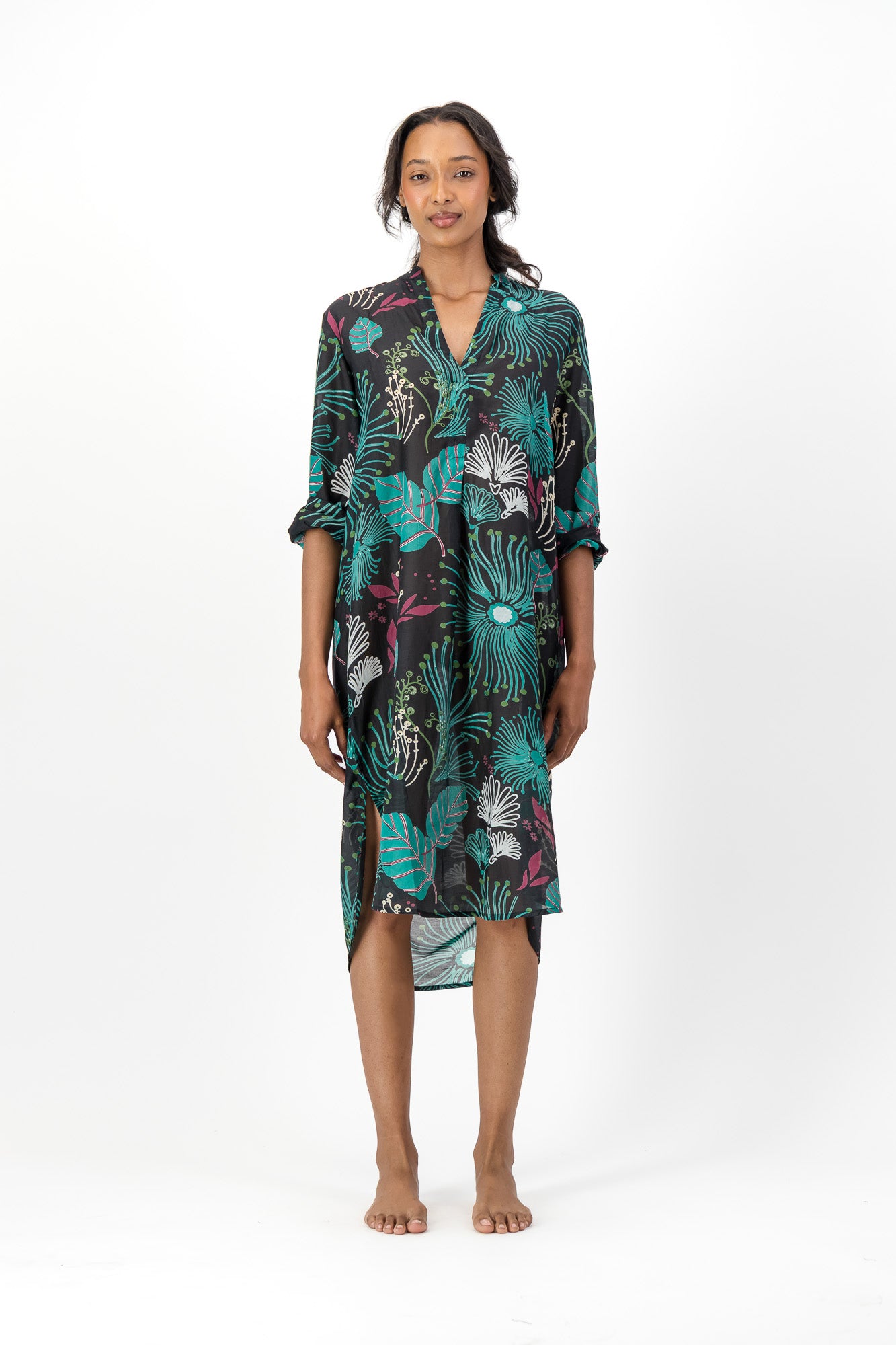 Noa Dress Silk Cotton - Japanese Dream