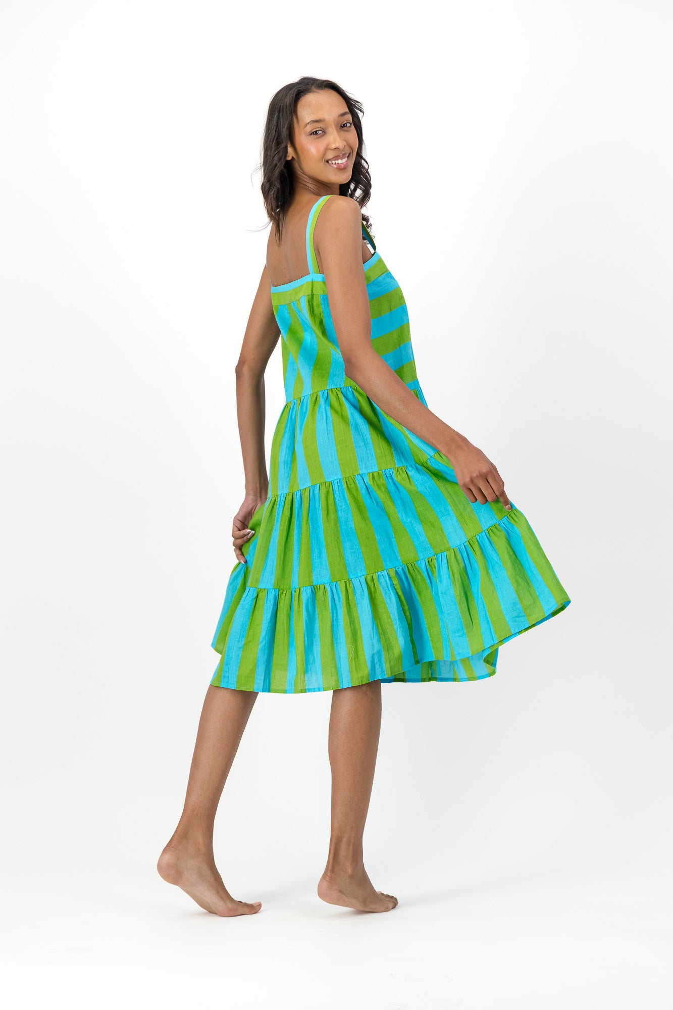 Patsy Dress - Melon Stripes