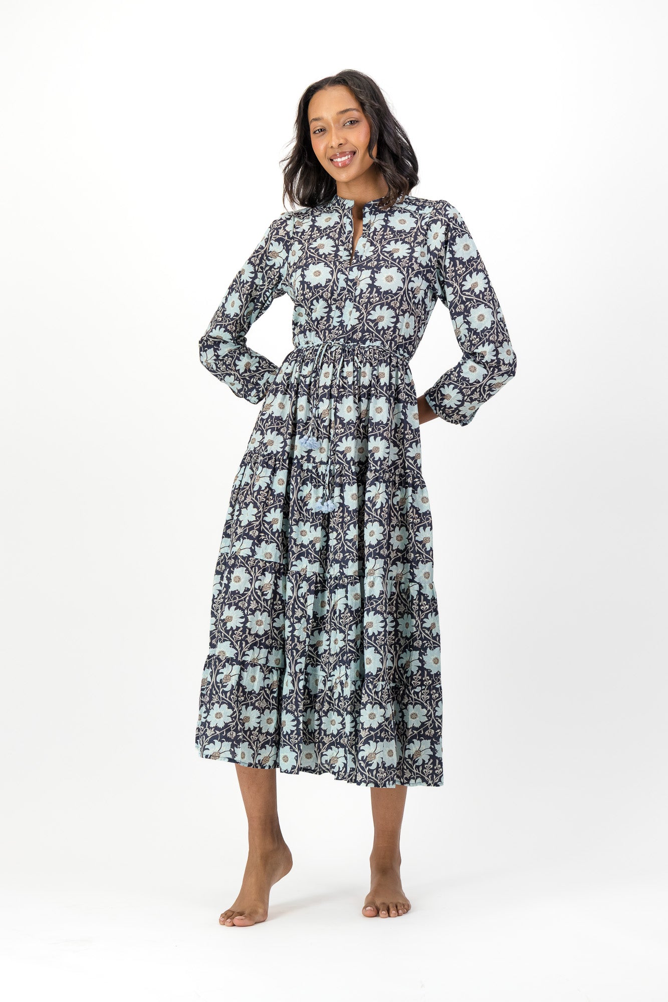 Isolde Dress - Petrol Rose
